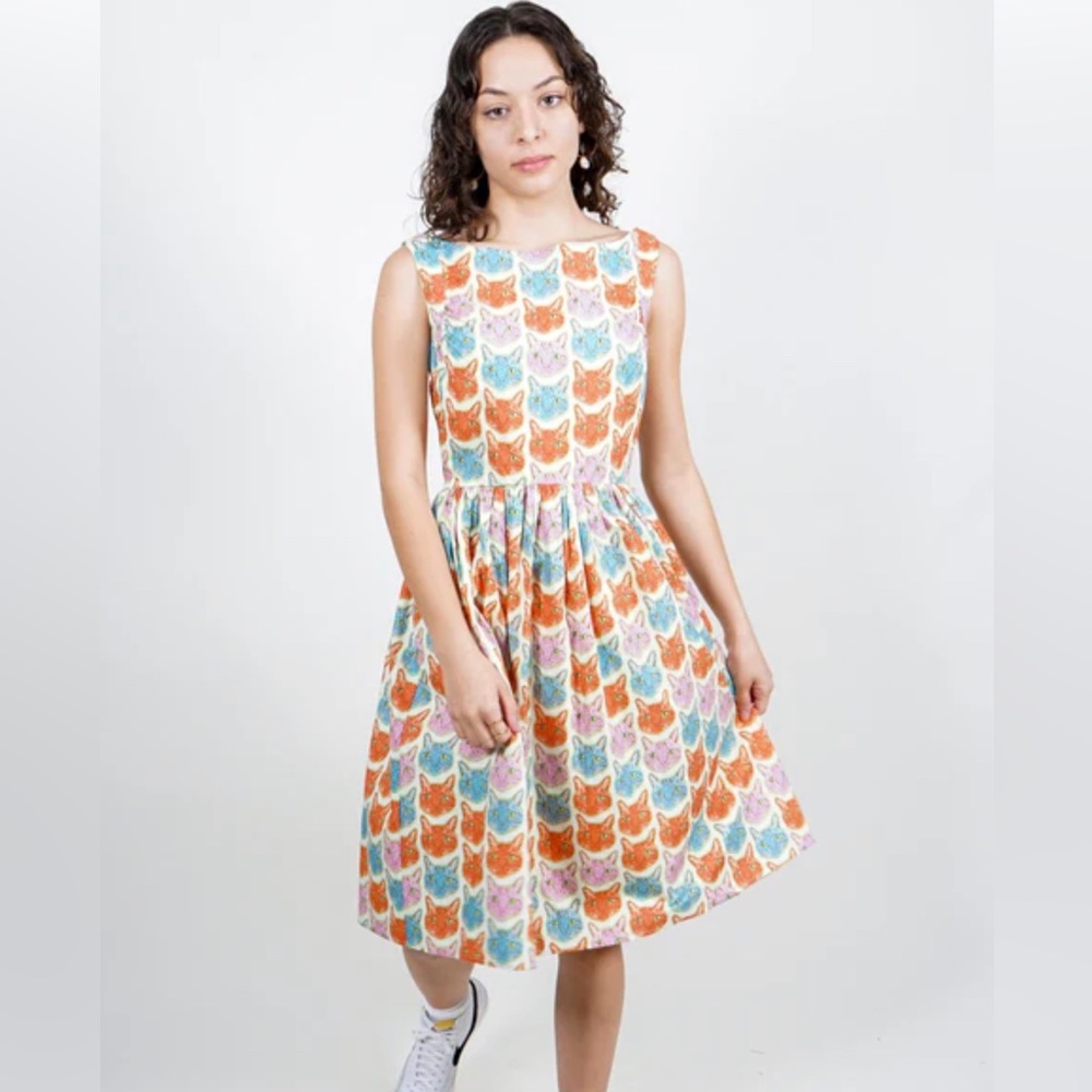 Saint Geraldine SOLD OUT cat dress- Ivy Dress in Meow Meow Forever